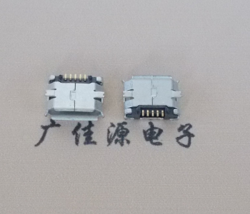 增城MICRO USB 5Pin母座 贴板封装接口 卷边镀雾锡