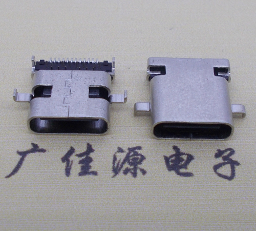 增城卧式type-c24p母座沉板1.1mm前插后贴连接器