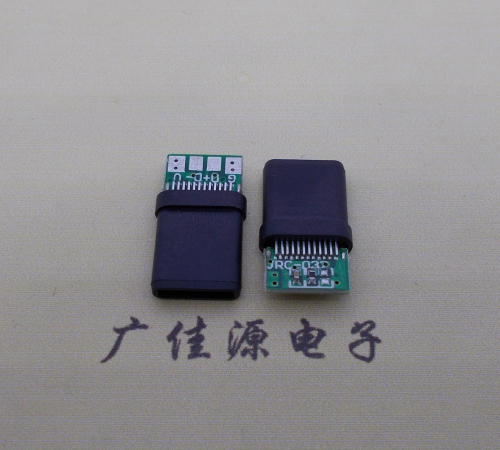 增城type c24p带板测试公头,全塑结构充电数据公座usb 3.1连接器